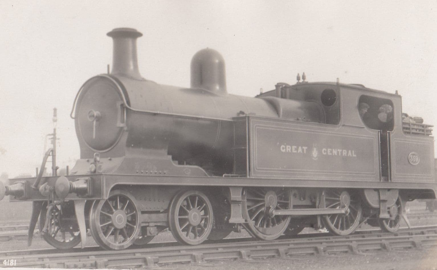 Great Central No 353 Passengers Antique Railway Train Real Photo Postcard