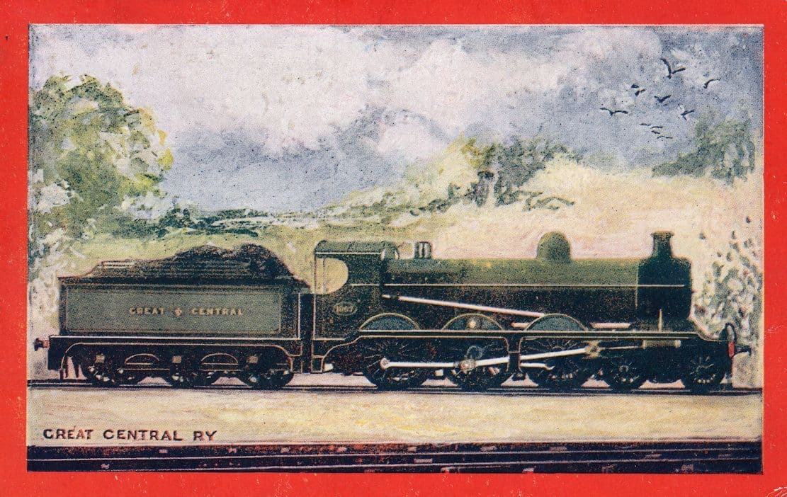 Great Central Railway 4-6-0 Train JG Robinson Wrench Series Postcard