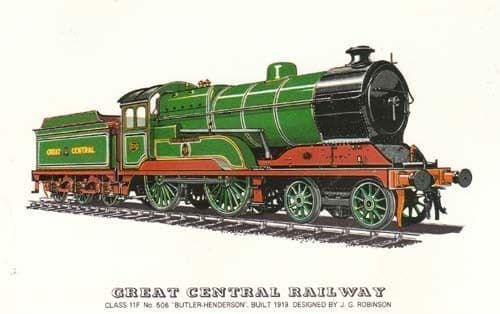 Great Central Railway Butler Henderson Train Postcard