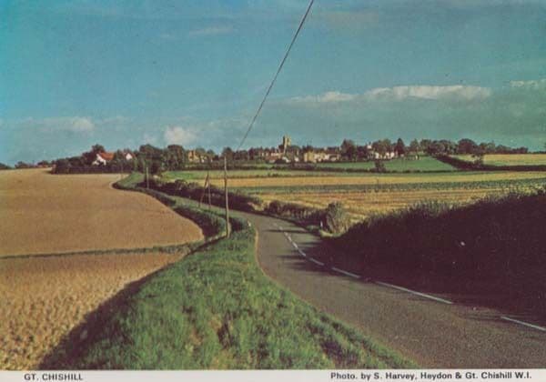 Great Chishill Village Main Road Cambridge Womens Institute Postcard