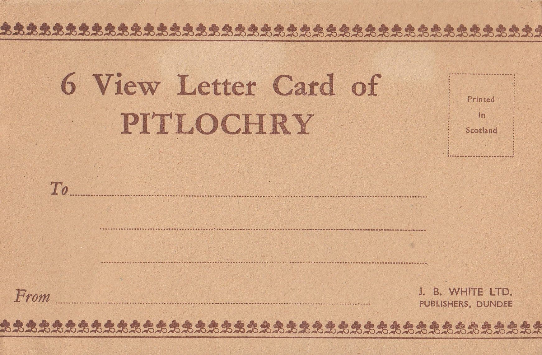 Great Glen Folding Letter Card Postcard Novelty Antique Ephemera