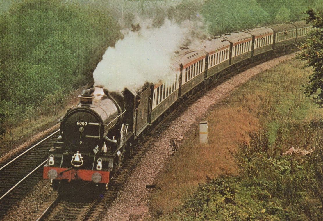 Great Western Railway 4-6-0 King George V Chippenham Bath 1971 Postcard