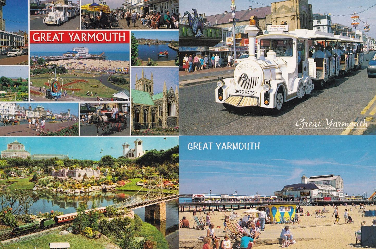 Great Yarmouth Dotto Train & Model 4x Postcard s
