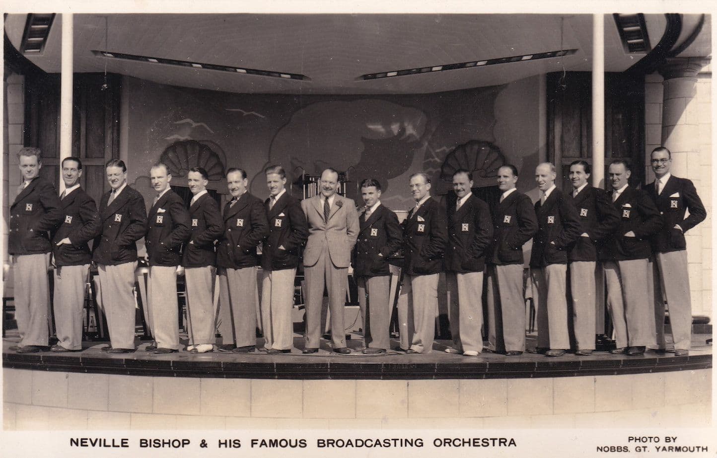 Great Yarmouth Neville Bishop's Broadcasting Orchestra RPC Postcard