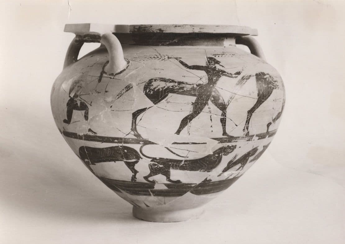 Greeke Corinthian Crater Vase Museum Of Corinth Old RPC Postcard