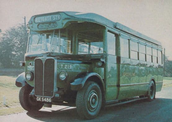 Green Line Reigate Surrey Transport Station Coach Bus Rare Postcard