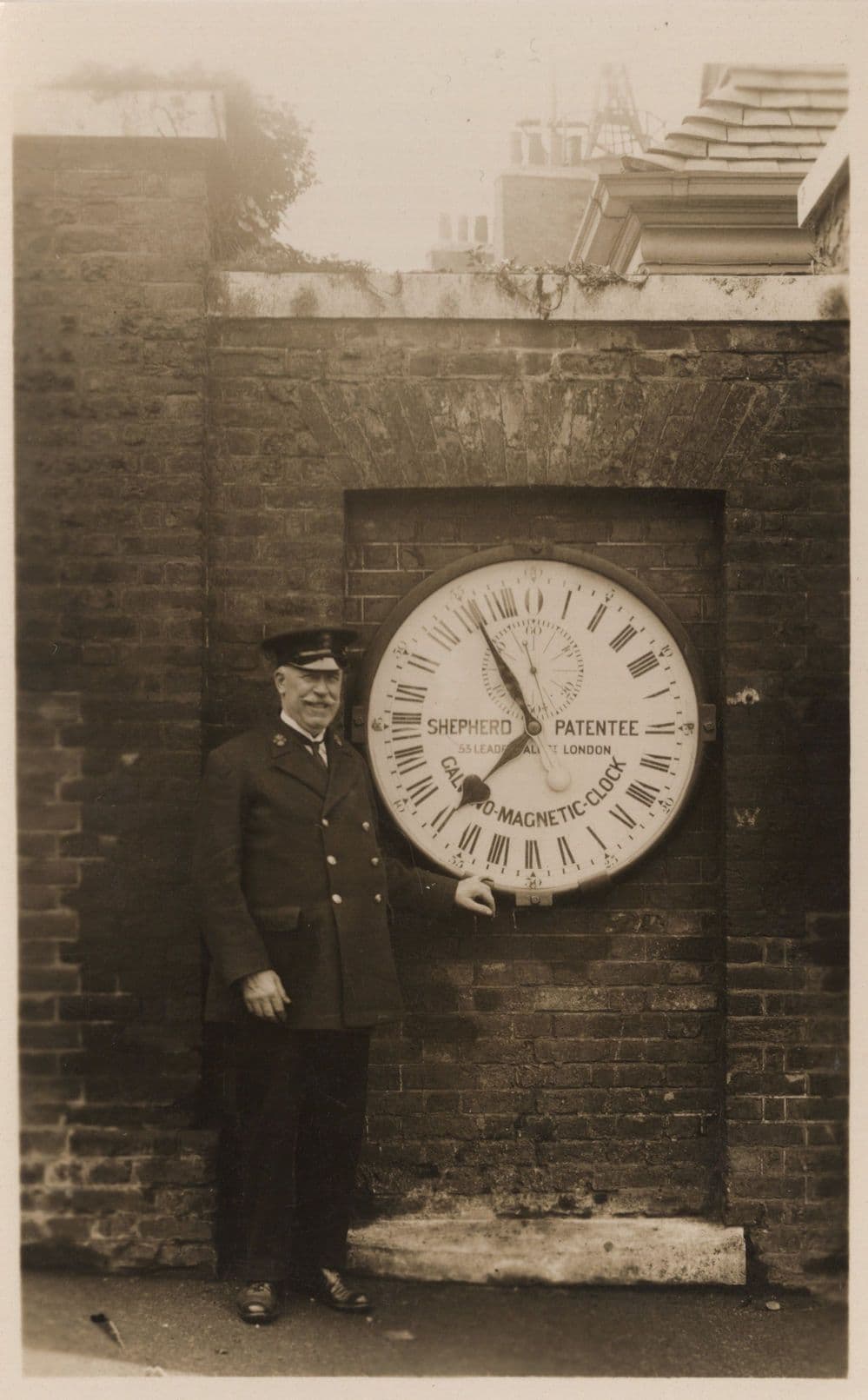 Greenwich Clock & Keeper London Antique Real Photo PV PB Postcard