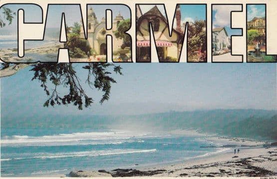 Greetings from Carmel Beach Postcard