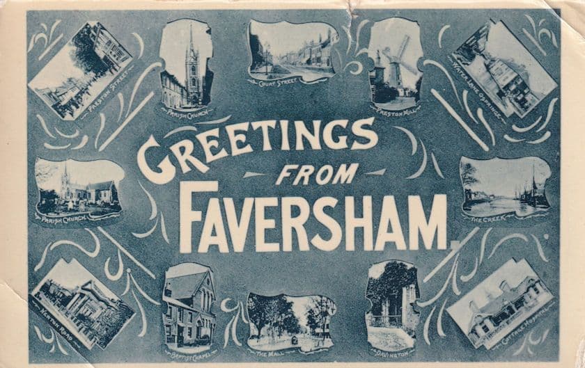 Greetings From Faversham Kent Hospital Old Postcard