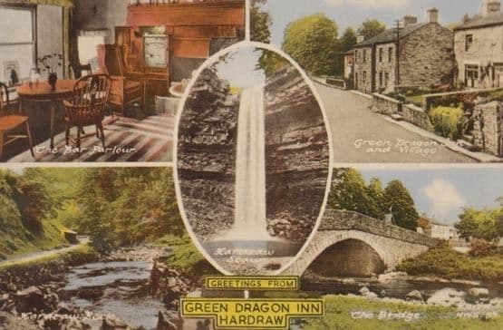 Greetings from Green Dragon Inn Hardraw Postcard