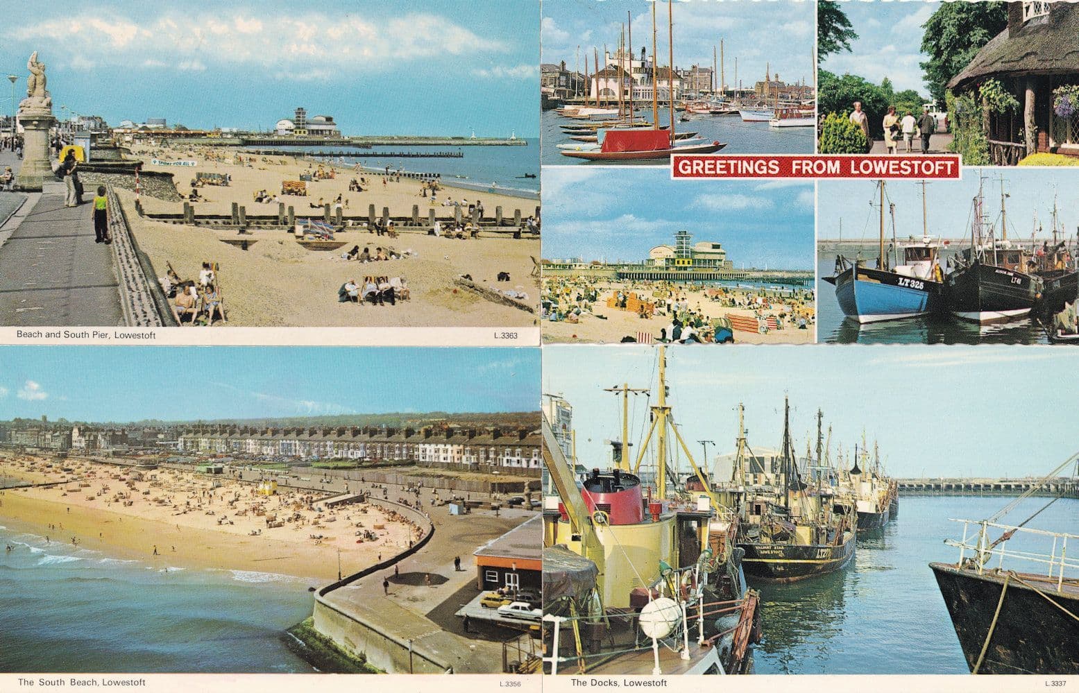 Greetings From Lowestoft EIGHT x 1970s Fishing Boats Boats Water Views Postcard s