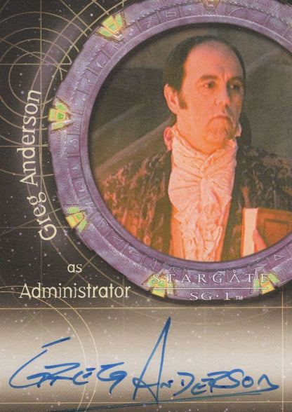 Greg Anderson Stargate SG-1 Hand Signed Autograph Photo Card
