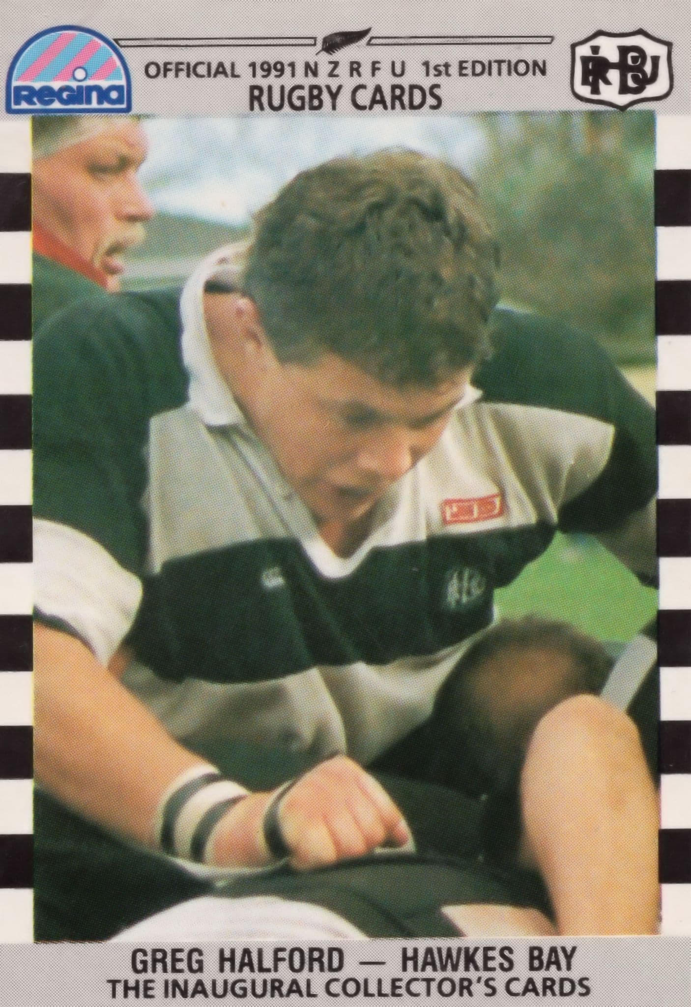 Greg Halford Hawkes Bay NZ Rugby Team 1991 Hand Signed Card Photo