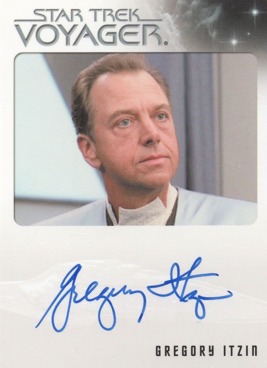 Gregory Itzin Star Trek Voyager Hand Signed Autograph Card