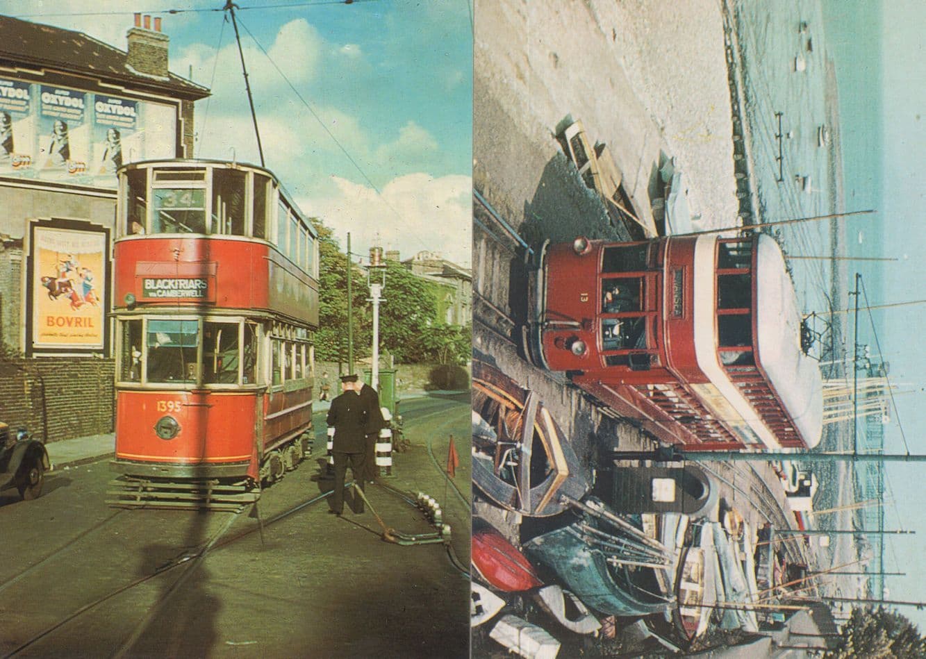 Gresham Road Brixton Live Tram Rails Charging 2x Bus Postcard s