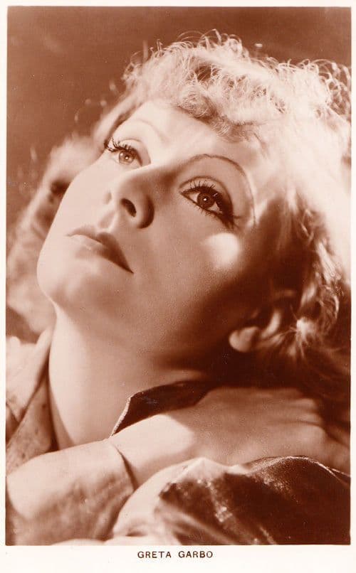 Greta Garbo Film Actress Stunning Real Photo PB Vintage Postcard