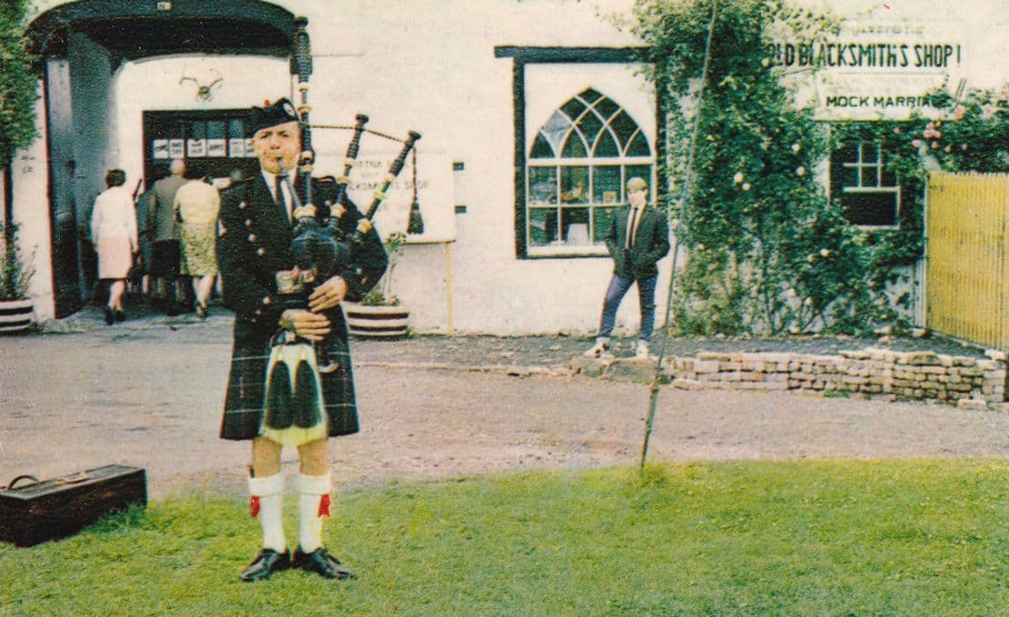Gretna Green Blacksmiths Shop Piper Arrogant Spectator Postcard