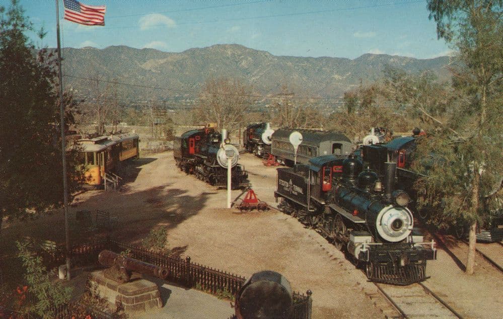 Griffith Park Travel Town Los Angeles Train Railway Postcard