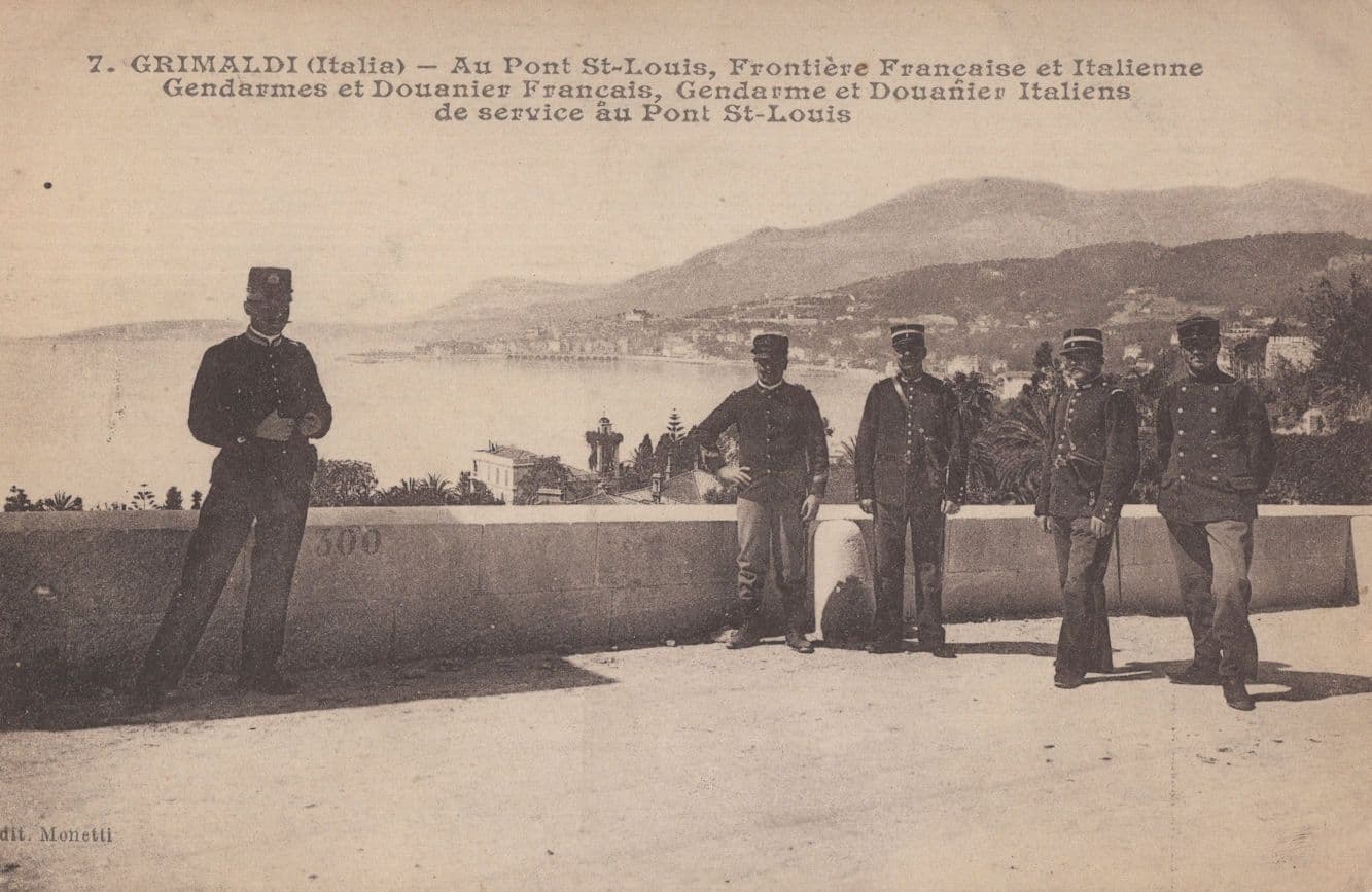 Grimaldi Italy Police Officers Italian Old Postcard