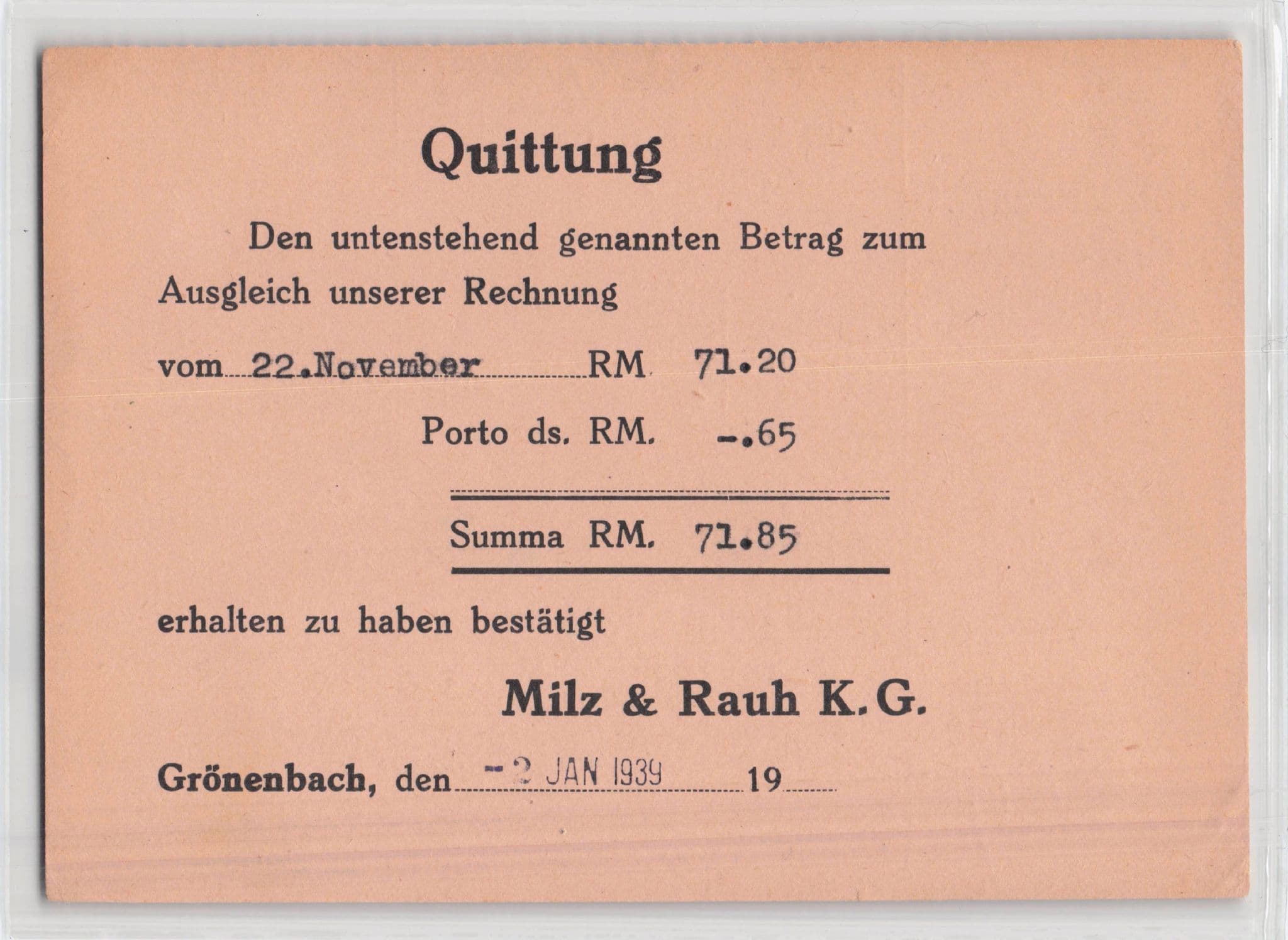 Gronenbach Third Reich Nazi Party Milk Cheese German Old Postcard