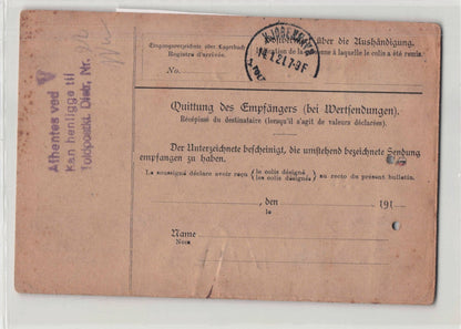 Grossrohrsdorf Germany 1921 Packet Coupon Card Antique Postcard