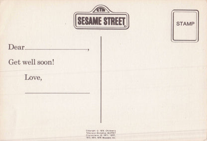 Grover Sesame Street Get Well Soon Rare Postcard