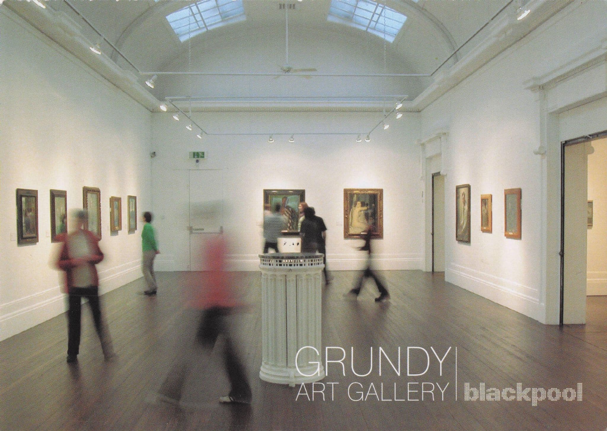 Grundy Art Gallery Blackpool People Rushing Photo Art Postcard