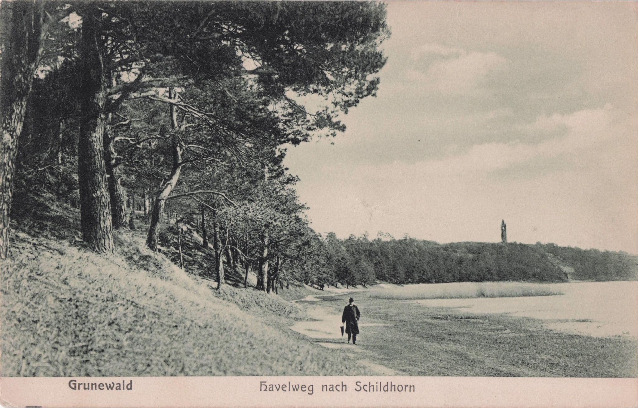 Grunewald Wilmersdorf Havelweg Nach Schildhorn German Old Postcard