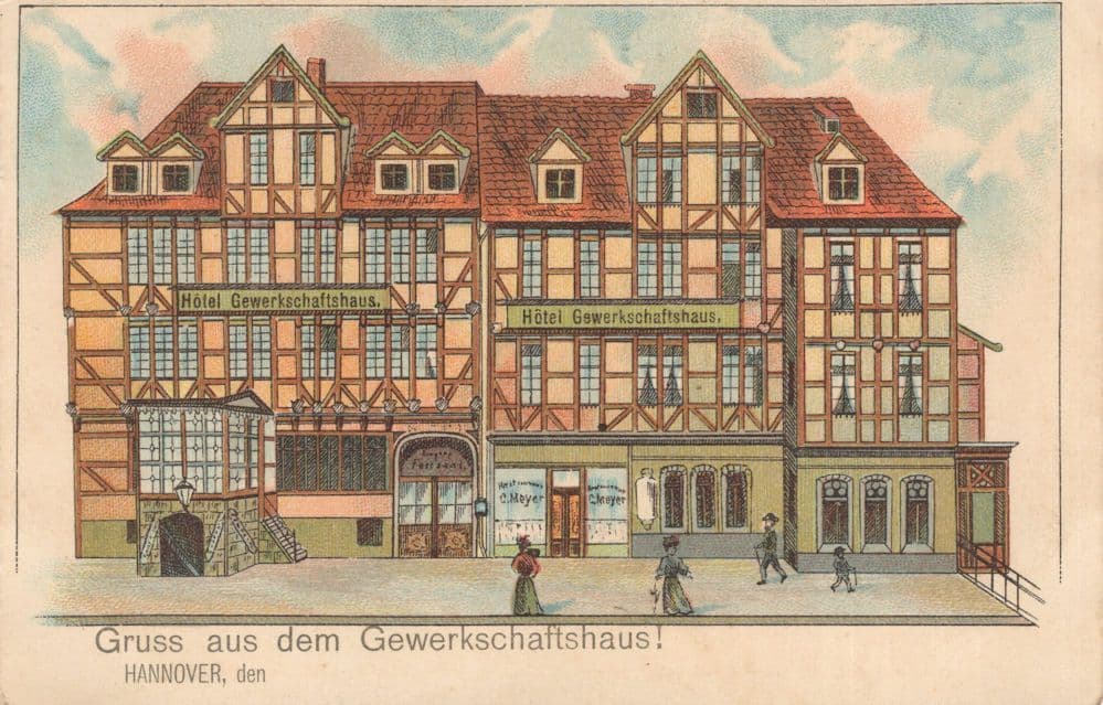 Gruss Aus Gewerkschaftshaus Hannover German Antique Postcard