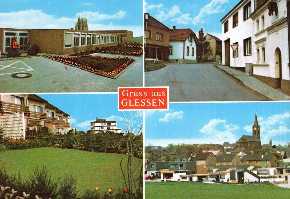 Gruss Aus Glessen Germany Postcard