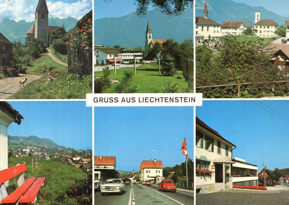 Gruss Aus Liechenstein German Postcard