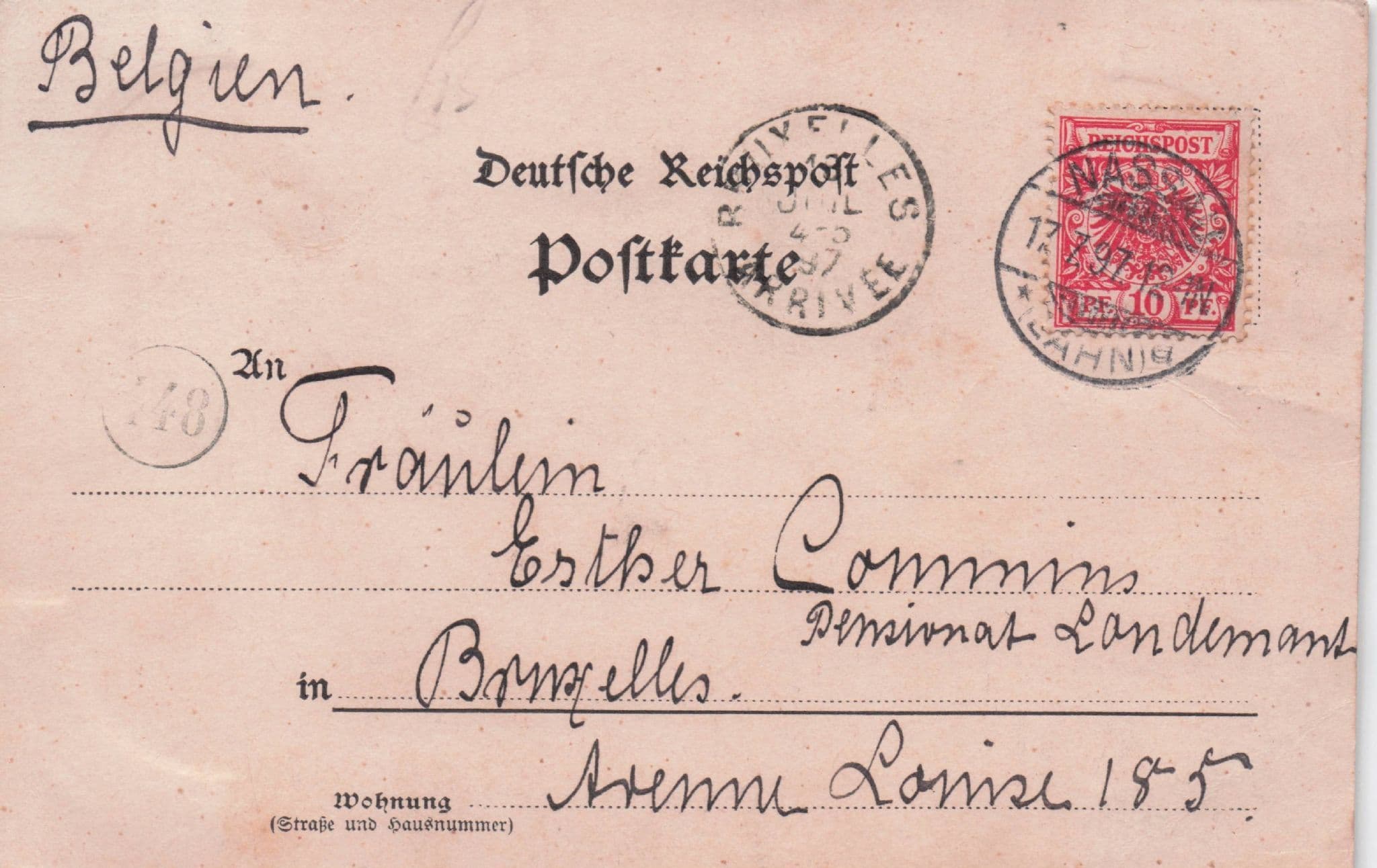 Gruss Aus Nassau German Old Rare 1897 Postcard