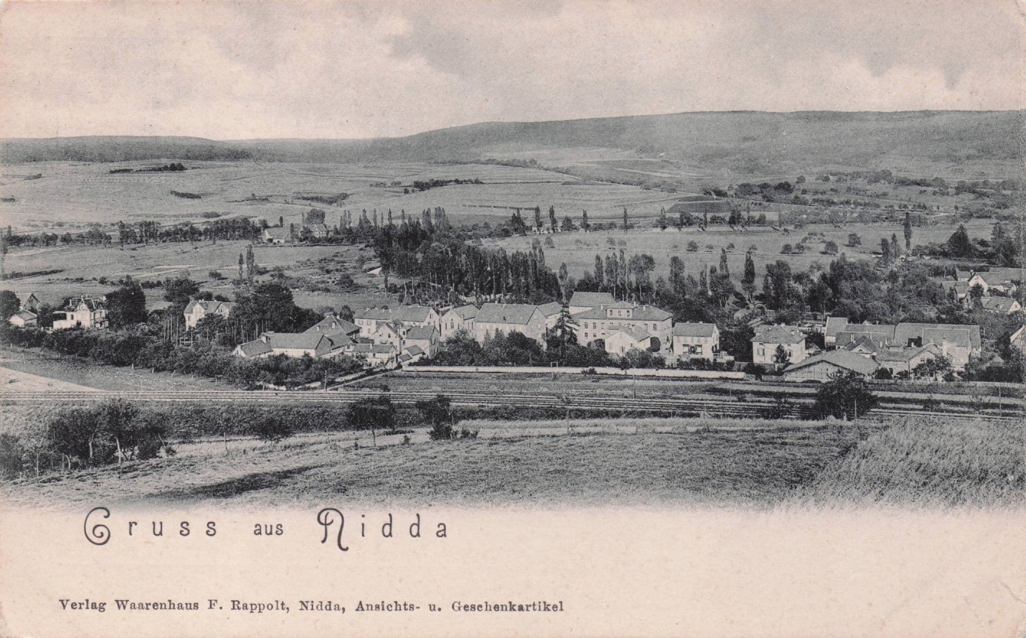 Gruss Aus Nidda Germany Antique Postcard