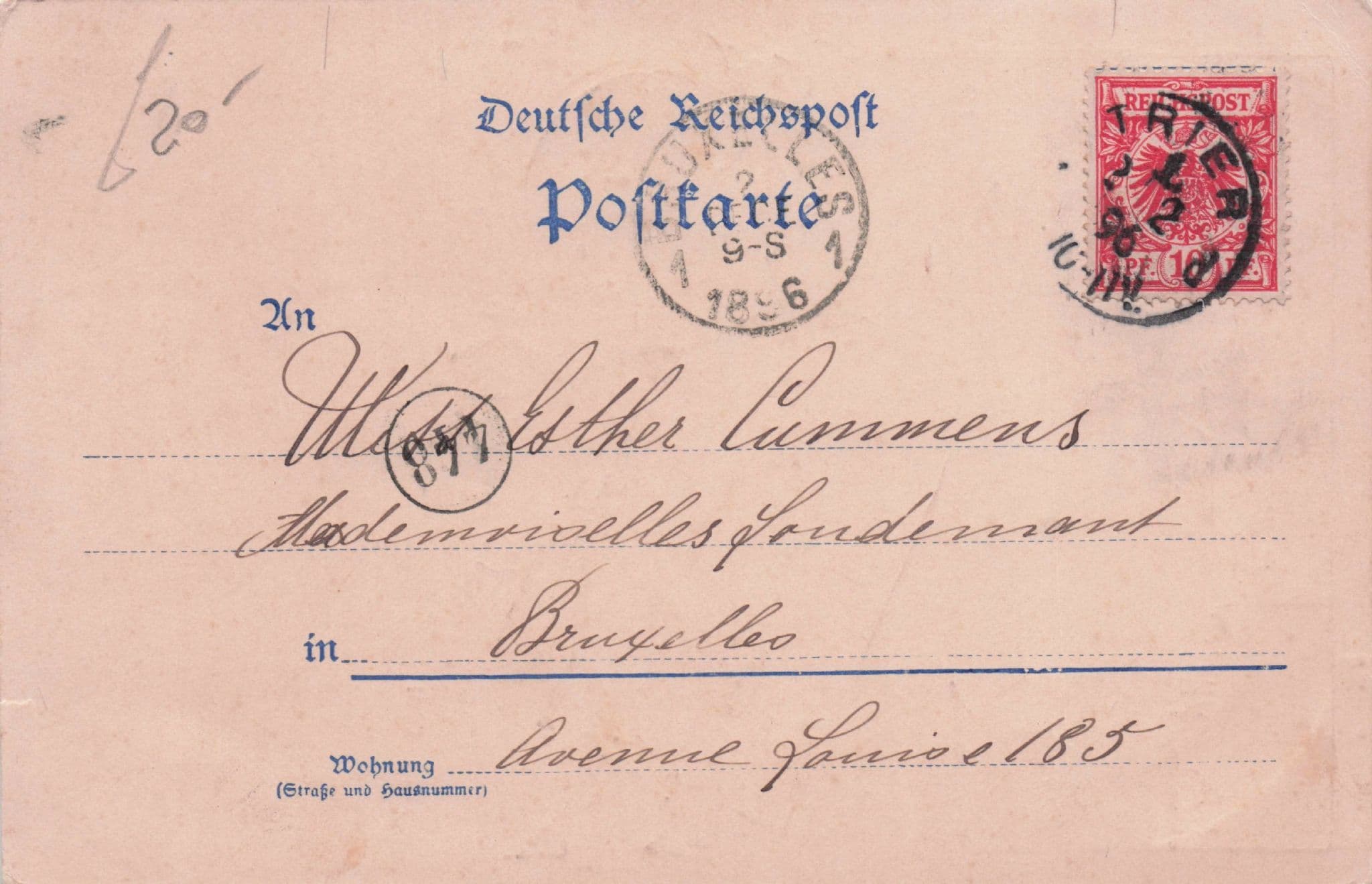Gruss Aus Trier Roman Wall German City Antique 1896 Postcard