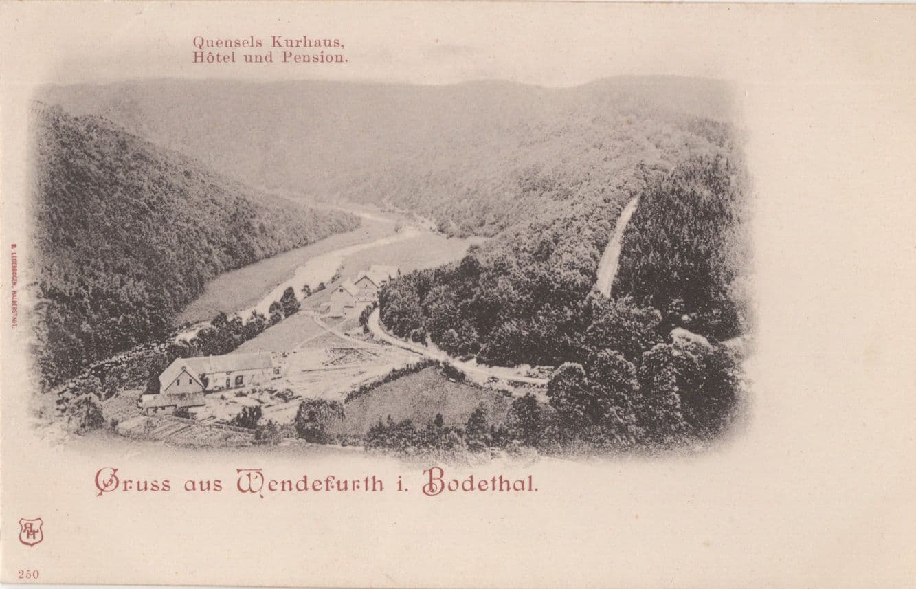 Gruss Aus Wendefurth Bodethal Antique German Postcard