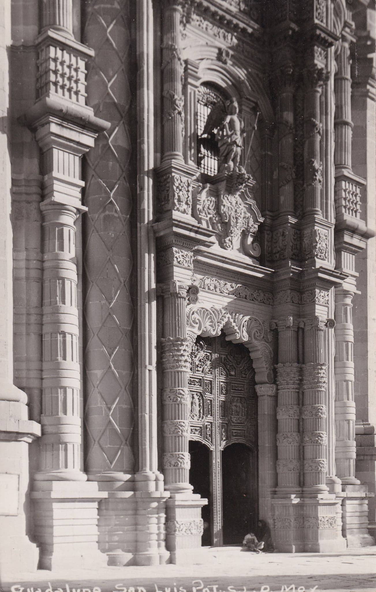 Guadalupe San Luis Church Mexico Real Photo Old Postcard
