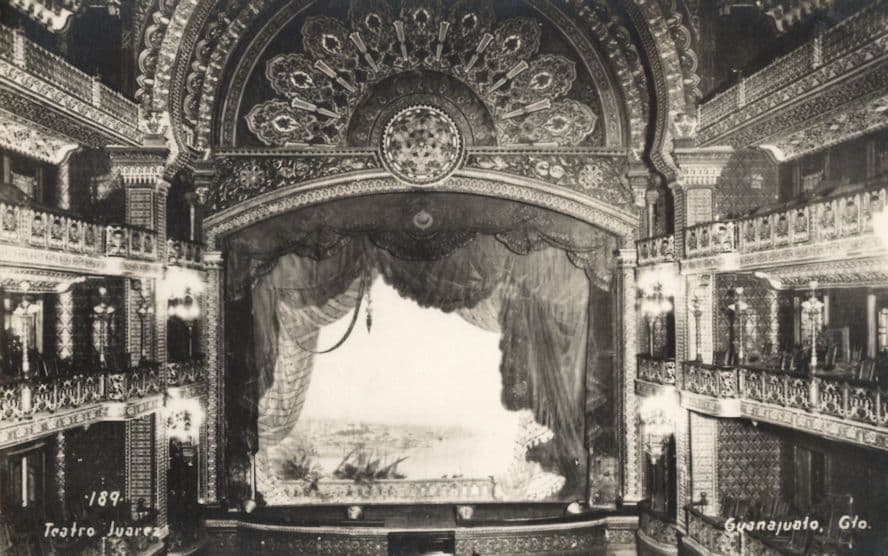 Guanajuato Mexico Teatro Juarez Interior Theatre Antique Postcard