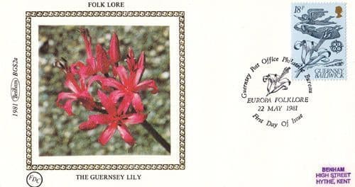 Guernsey Lily Plant Folklore Benham First Day Cover FDC