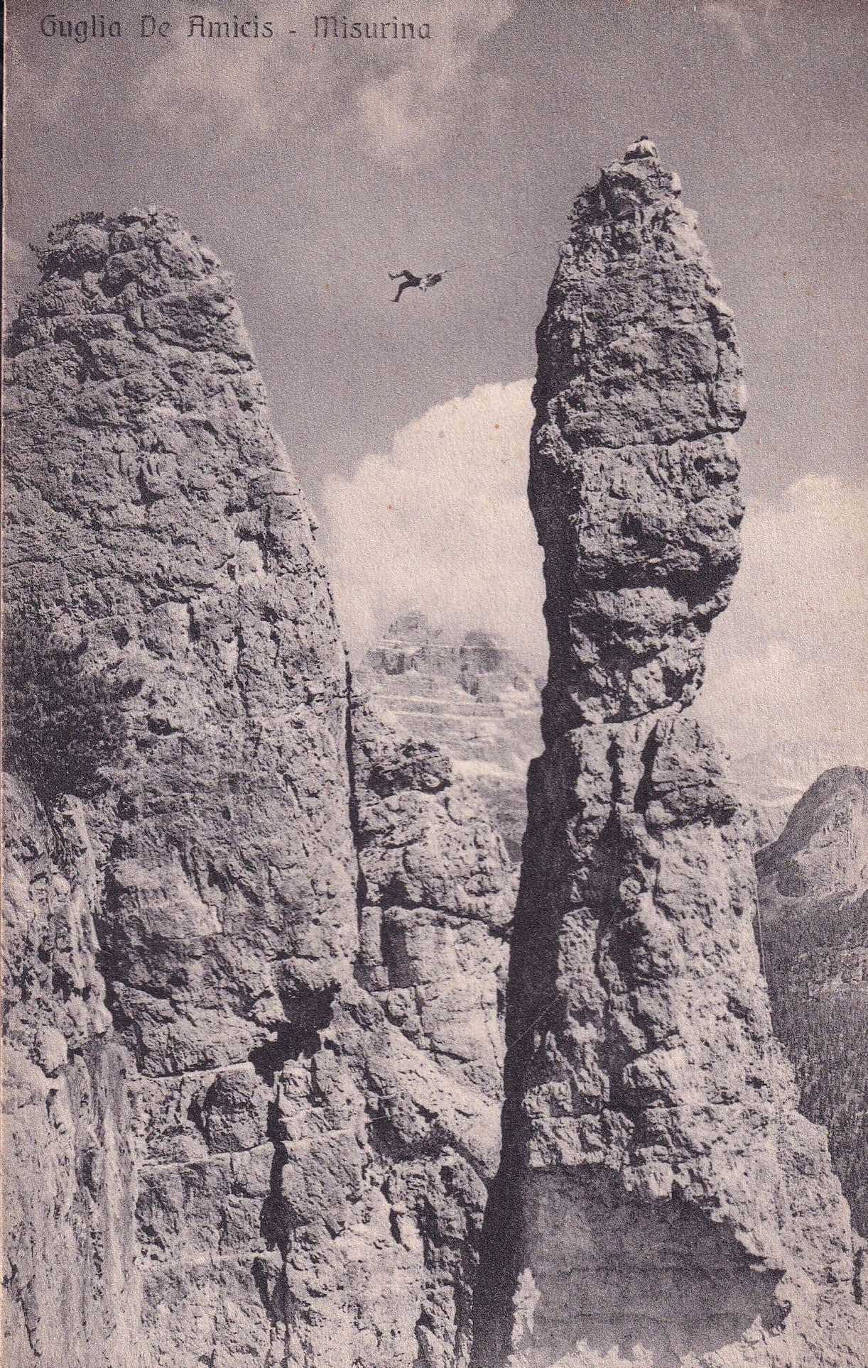 Guglia de Amicis Misurina Italy Antique Postcard