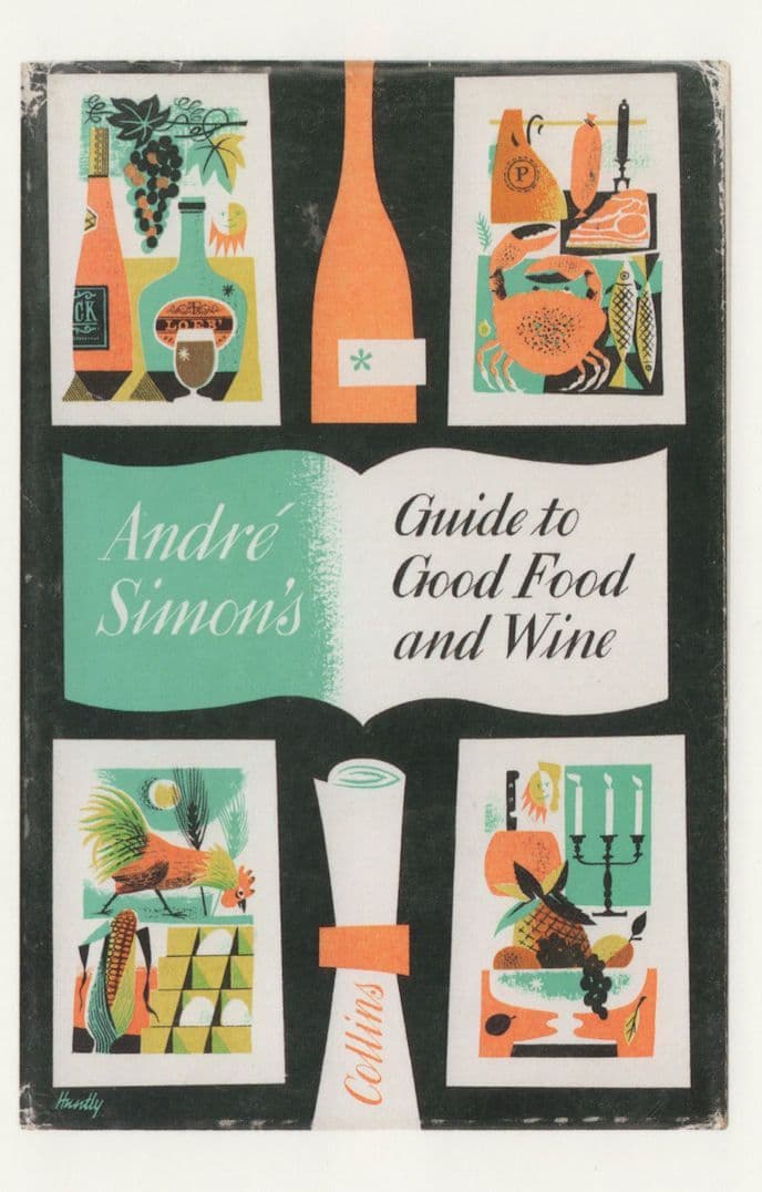 Guide To Good Food & Wine Andre Simons 1968 Book Postcard