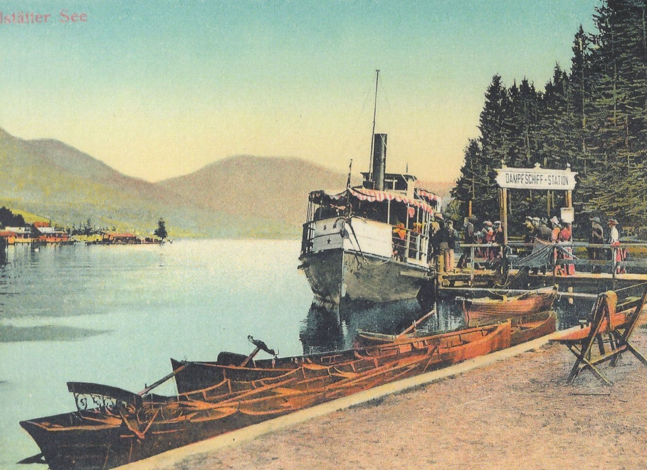 Guided Tour Boat at Millstatter See Austria Postcard