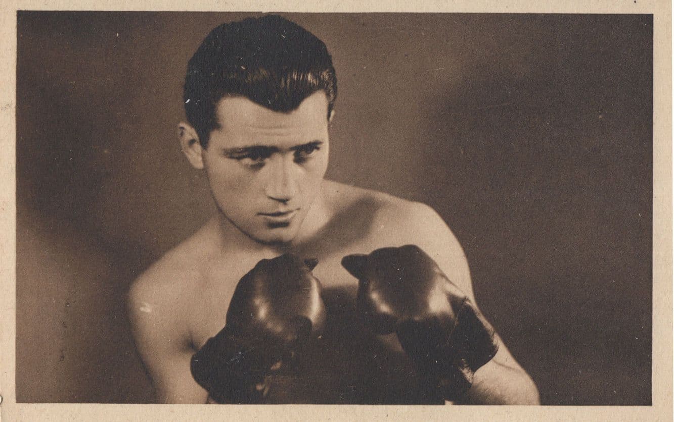 Guido Ferracin 1940s  Italian Boxing Champion Old Rare RPC Postcard