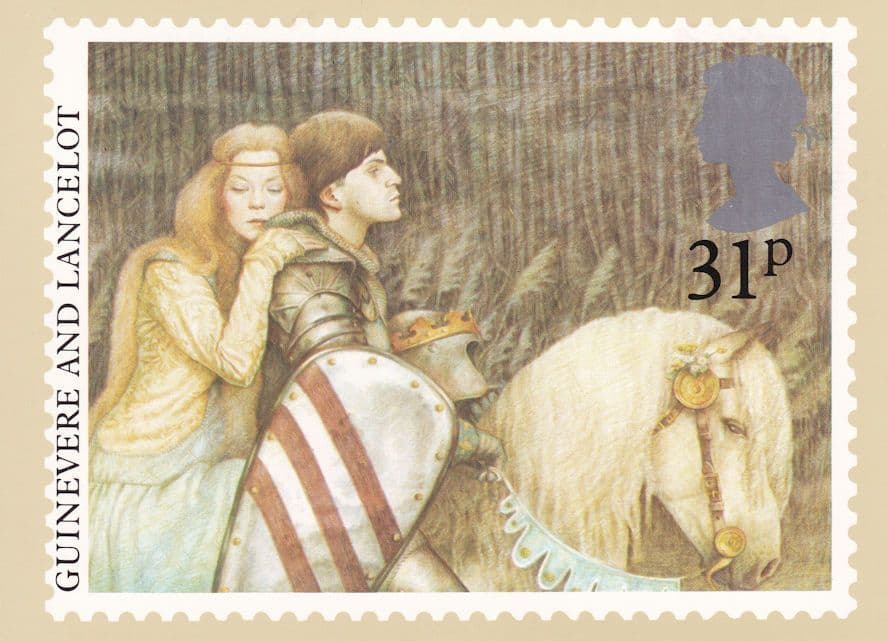 Guinevere & Lancelot Excalibur King Arthur Limited Edition Postcard