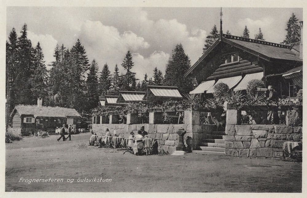 Gulsvikstuen Frognerseteren Vintage Norway Real Photo Postcard