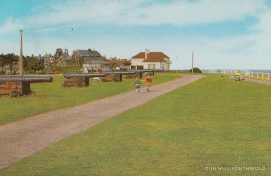 Gun Hill Southwold Hired Bicycle 1970s Postcard