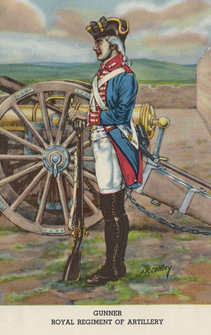 Gunner Royal Regiment Of Artillery Soldier Military Postcard