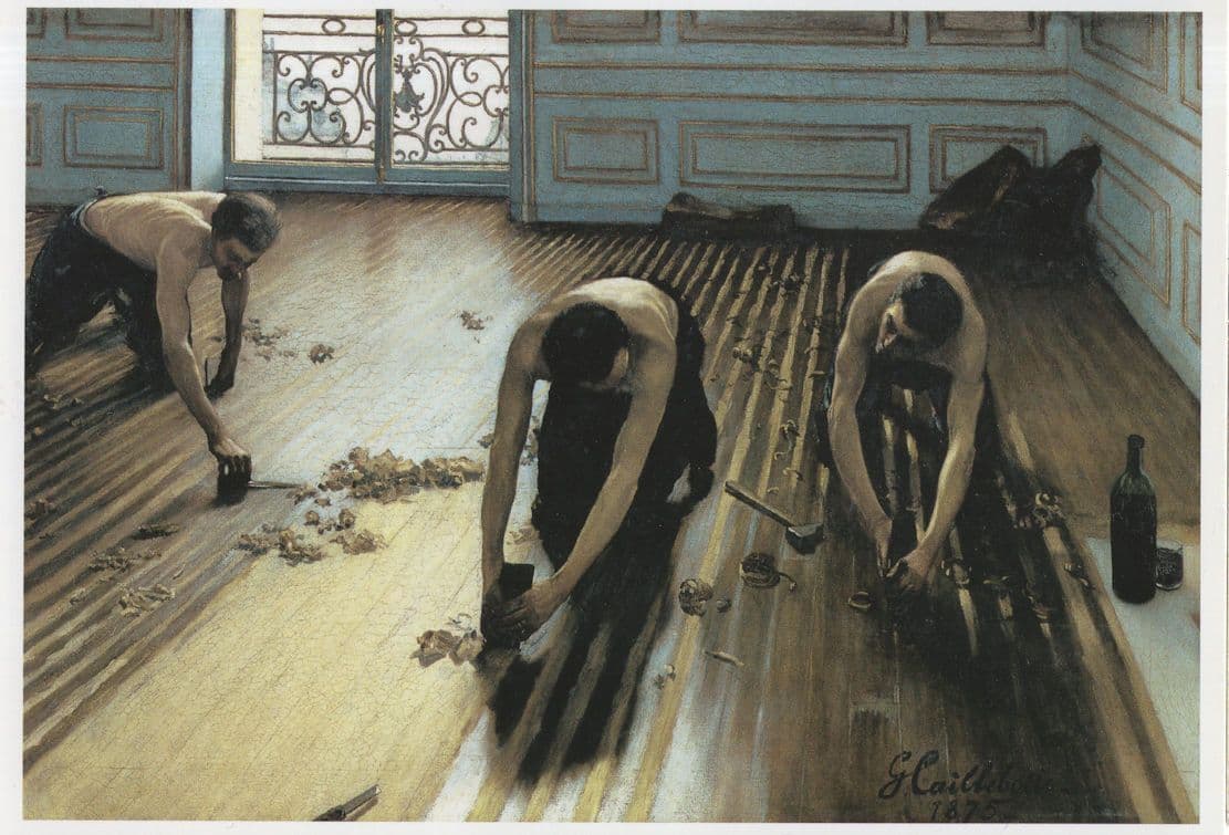 Gustave Caailebotte Raboteurs De Parquet Painting Postcard