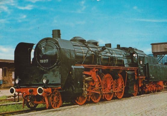 Guterzug Lokomotive 44 1558 Hamm RLE Station German Train Postcard