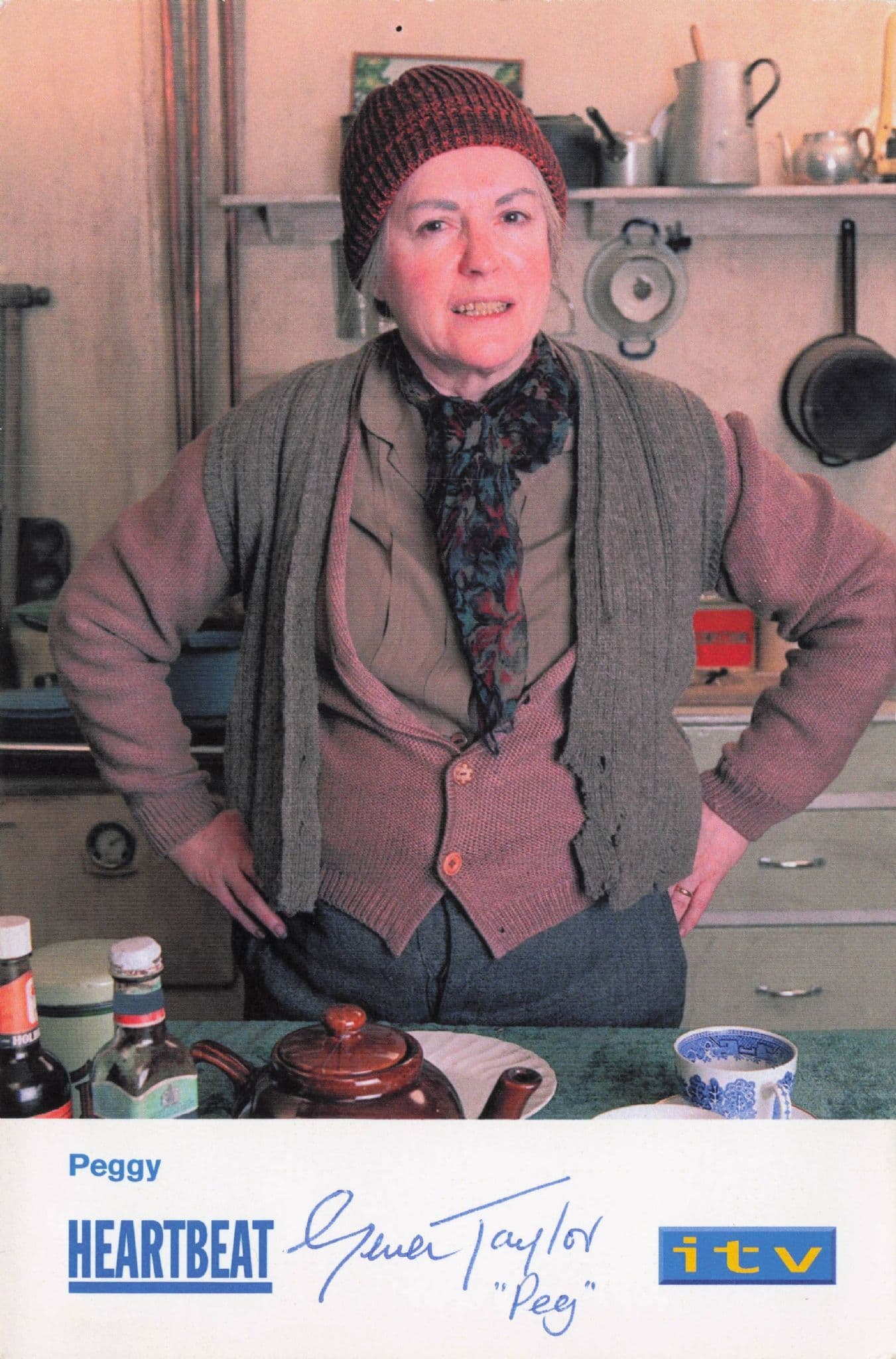 Gwen Taylor as Peggy Armstrong Heartbeat RARE HAND Signed Cast Card Photo