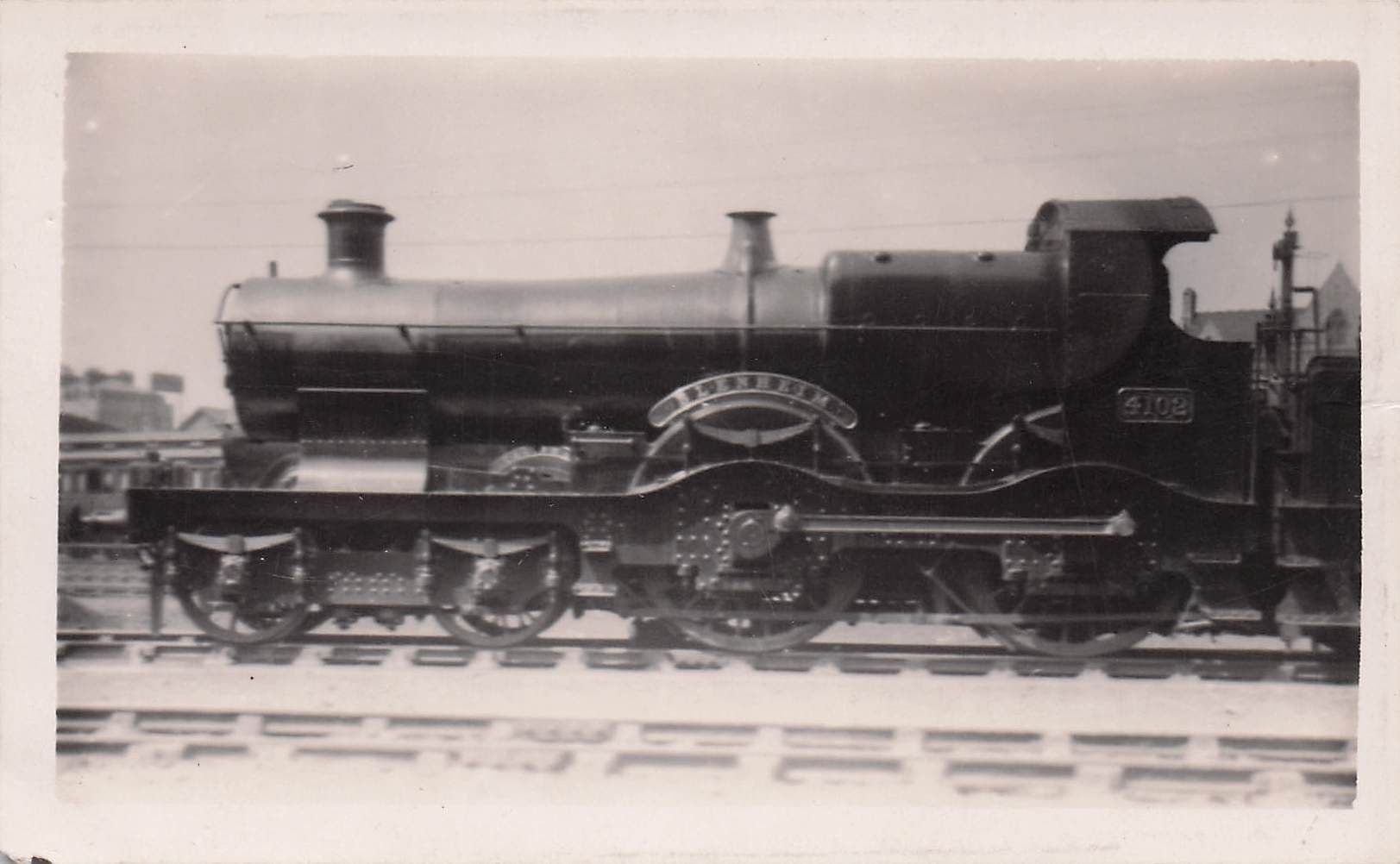 GWR 4012 Blenheim Train Old Railway RPC Postcard